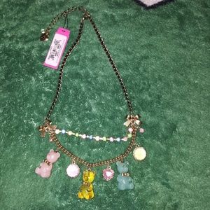 NWT Betsey Johnson candy gummi bear necklace